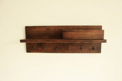 Key and coat rack entryway, Key holder for wall, Mail organizer