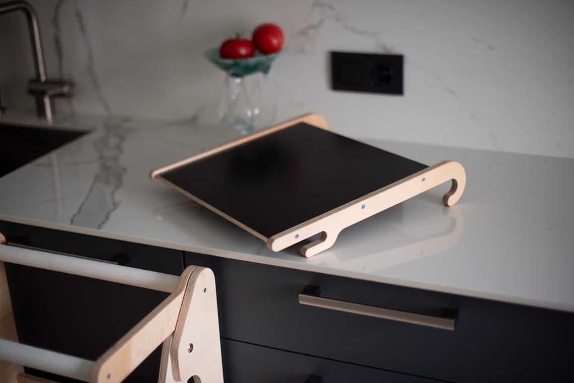 Folding kitchen tower for kids Height adjustable learning step stool for toddlers Montessori tower learning Foldable toddler tower