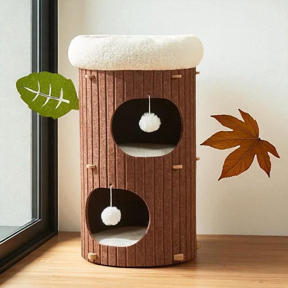 Felt Cat House Tree Stump: Multi-Layer Cat Scratching Board